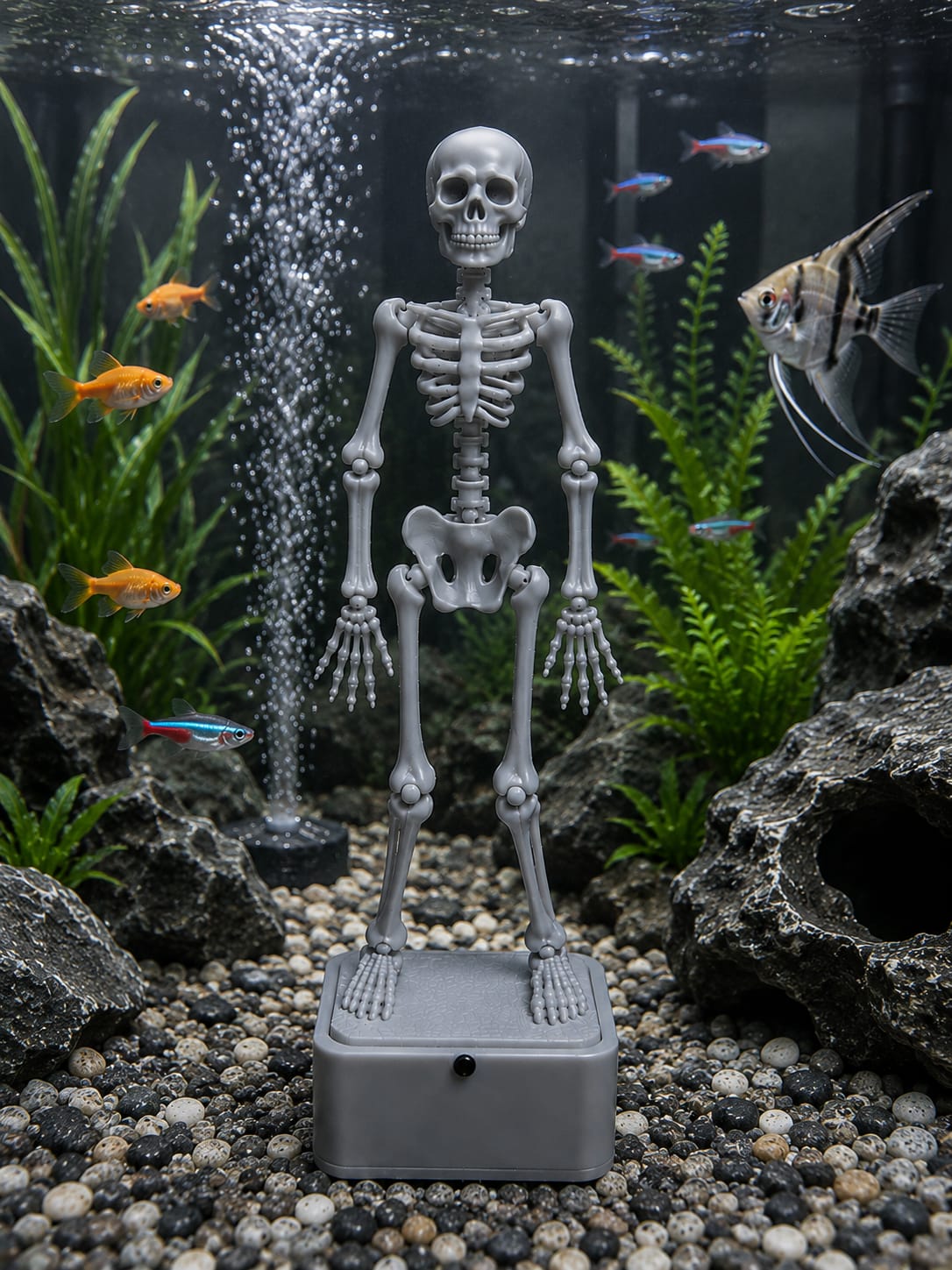 Dancing Skeleton Aquarium Bubbler
