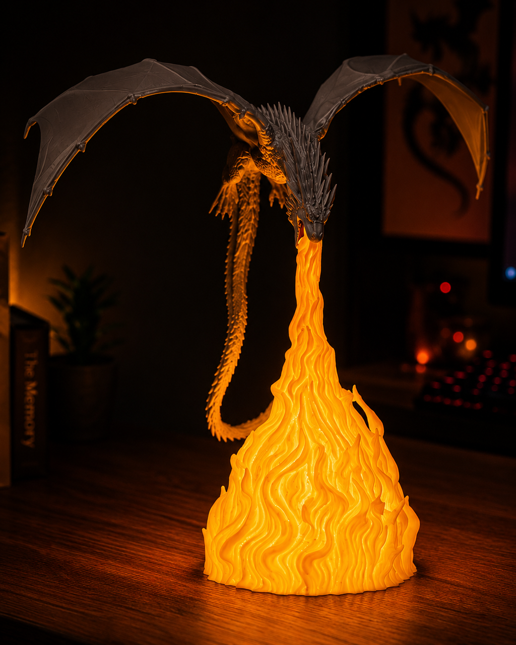 Fire-Breathing Dragon Lamp | Fantasy LED Night Light