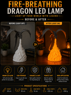 Fire-Breathing Dragon Lamp | Fantasy LED Night Light